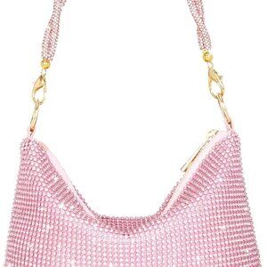 Fashion Womens Evening Bag Glitter Rhinestone Purse Shiny Clutch Handbag for Par